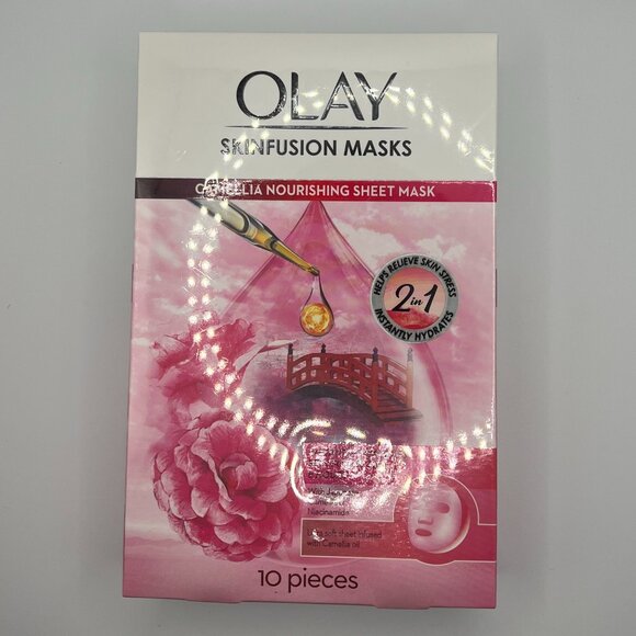 Olay Skinfusion Masks - Full Box of 10 Masks!! - $30msrp - Picture 2 of 2